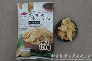 トップバリュ フリーフロム 塩とのりだけで味付けした ざく切りのポテトチップス のりしお味